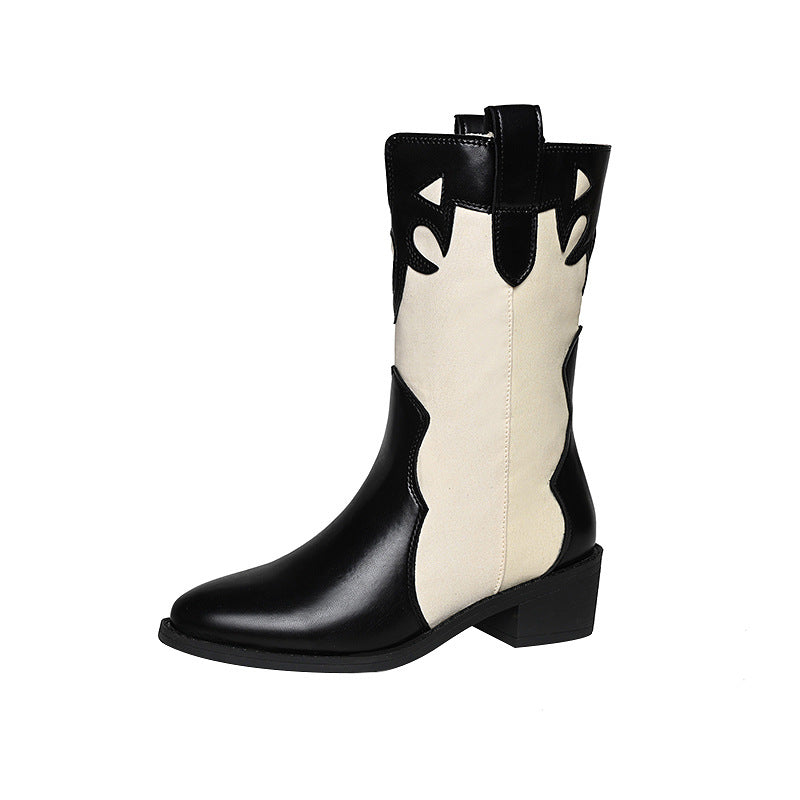 Bottines cow-boy pour femmes avec motif brodé à la mode Chic und Stil