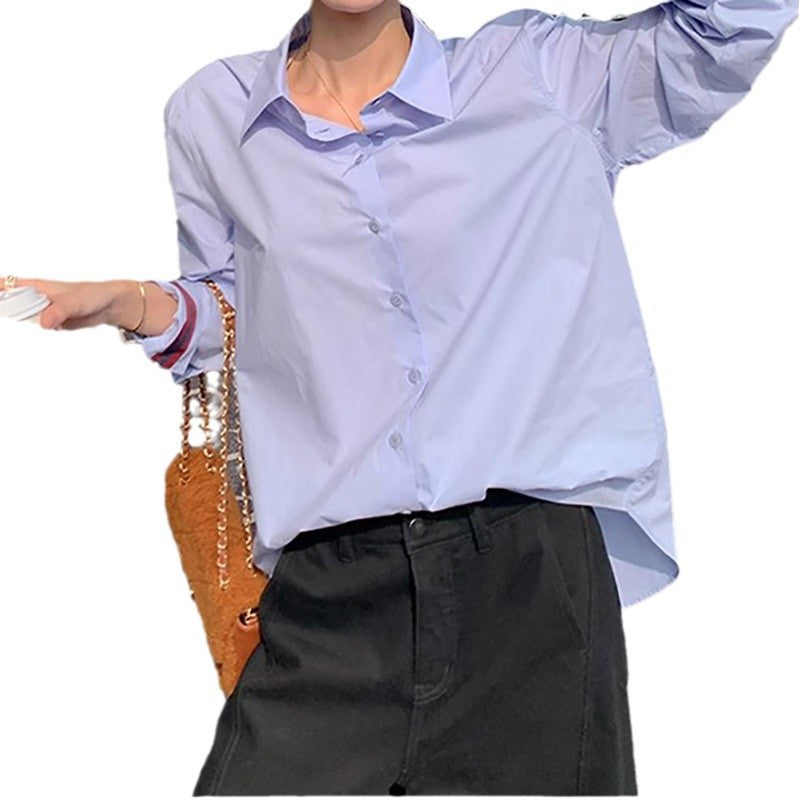 Chemise décontractée pour femmes à boutons avec poignets contrastés Chic und Stil