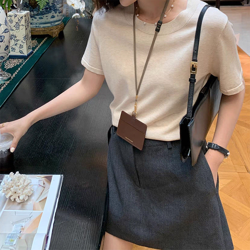 T-shirt décontracté à manches courtes pour femmes Chic und Stil