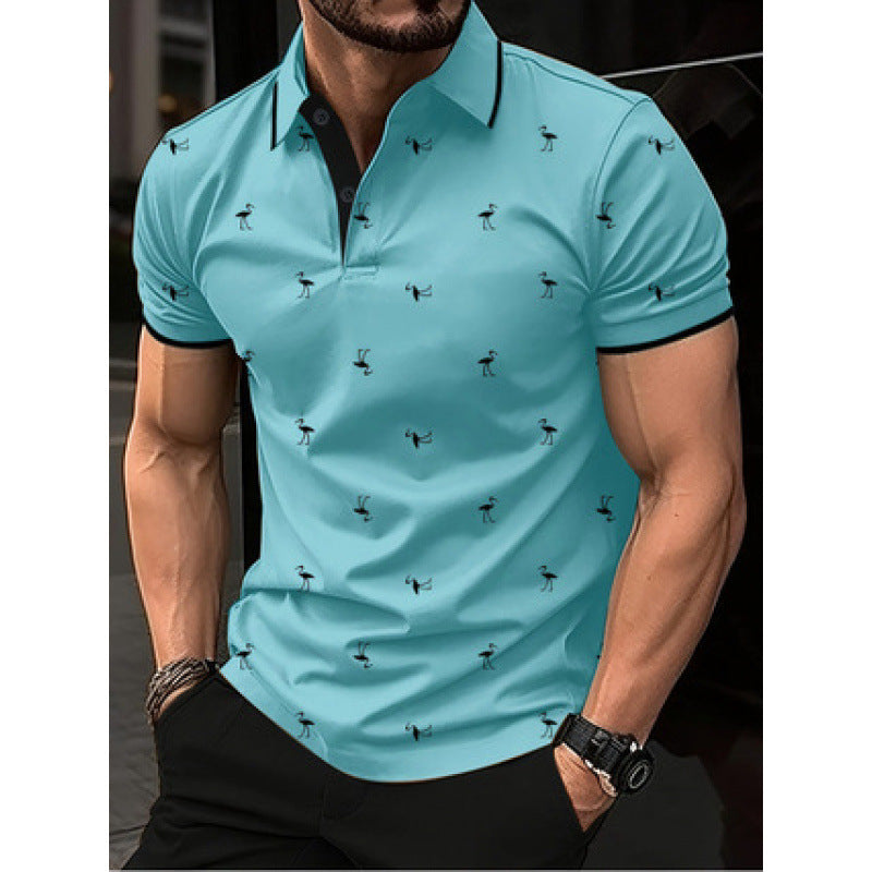 Polo-shirt imprimé de loisirs pour hommes Chic und Stil