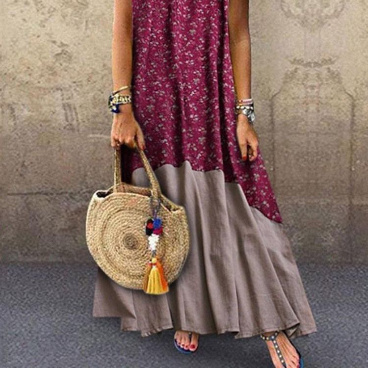 Robe maxi brodée femme Bohemian Chic und Stil