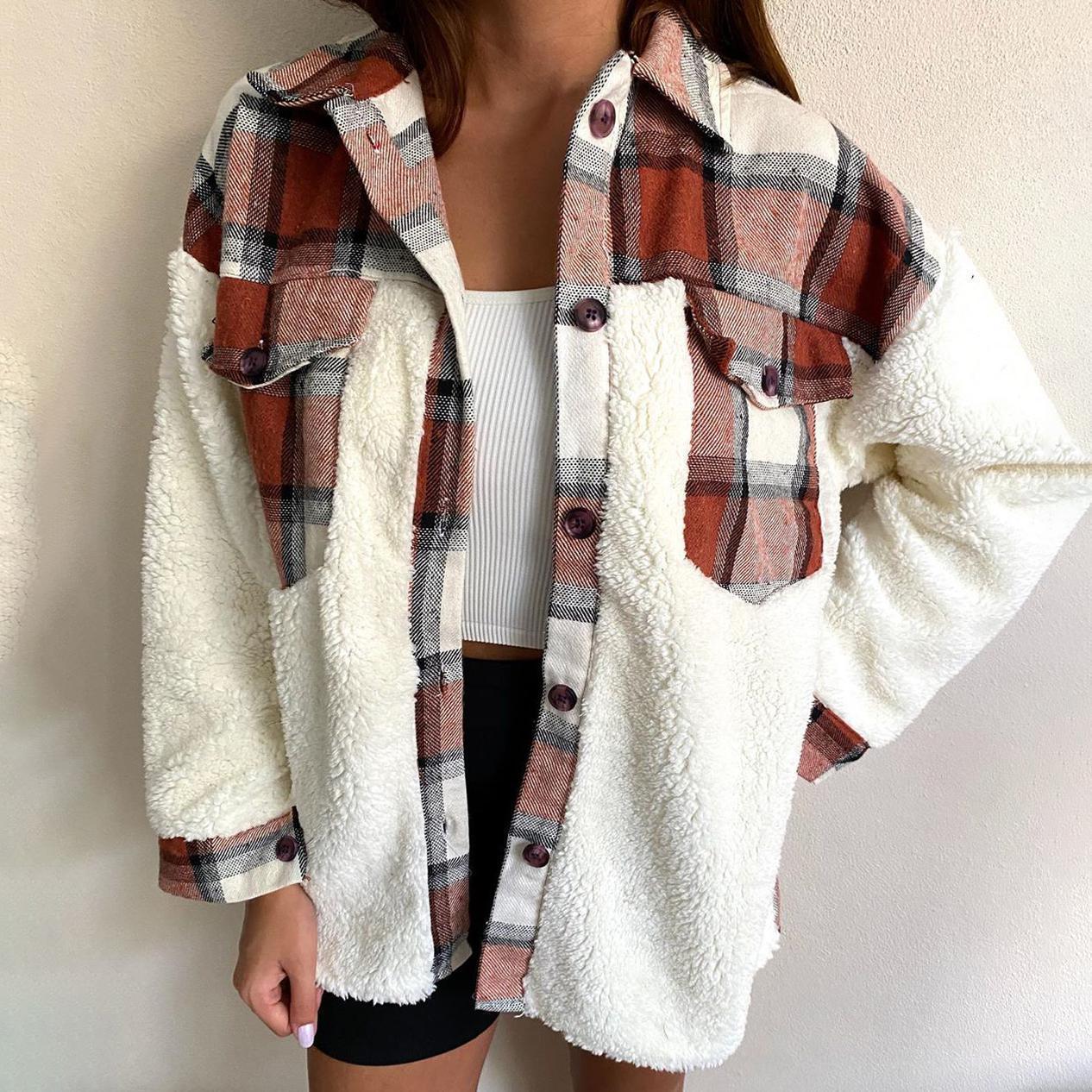 Veste en flanelle oversize pour dames avec doublure douce et poches pratiques Chic und Stil