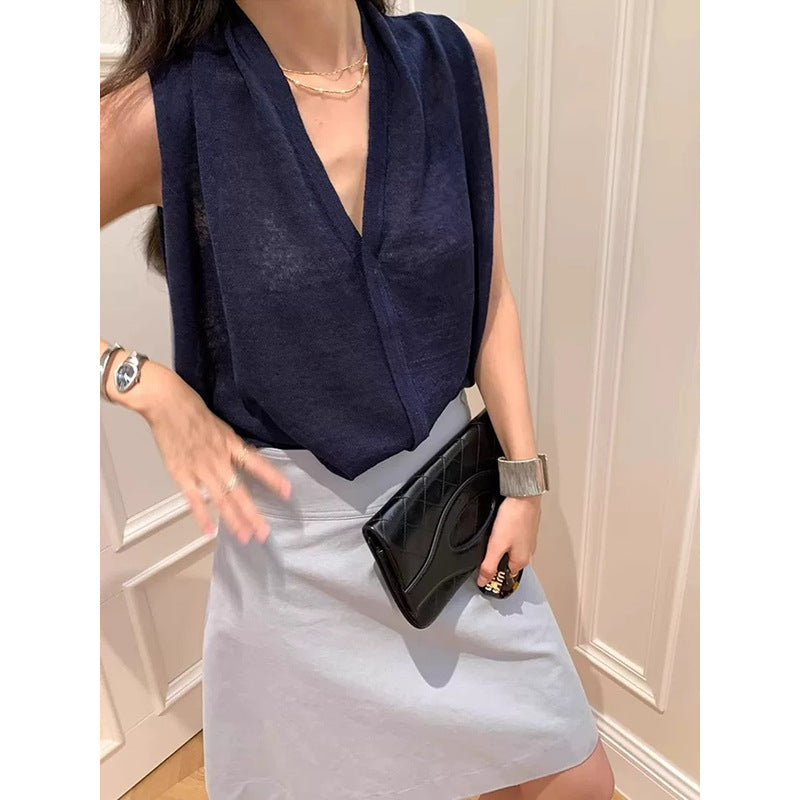 Top sans manches léger à coupe décontractée pour femme Chic und Stil
