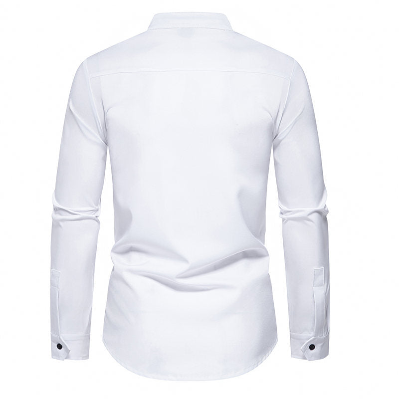 Chemise à manches longues pour hommes avec un design de bouton moderne Chic und Stil