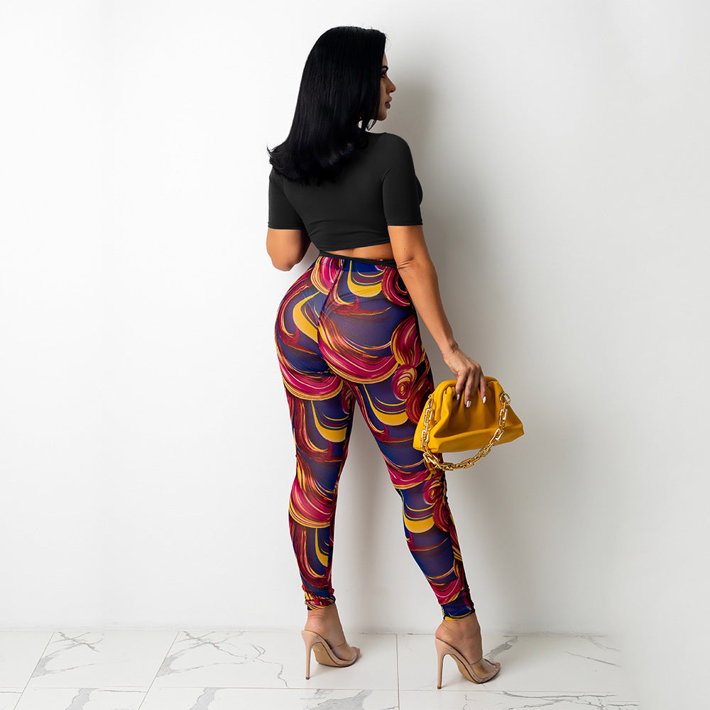 Leggings Fashion Hauts pour Femmes Chic und Stil