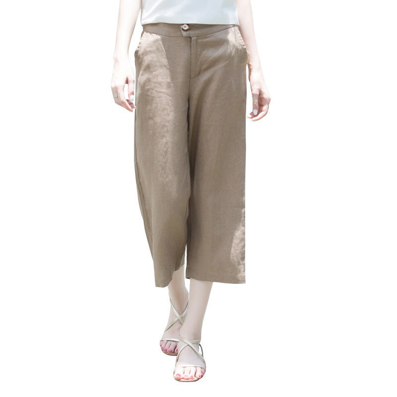 Relaxed wide linen pants for women Chic and Style