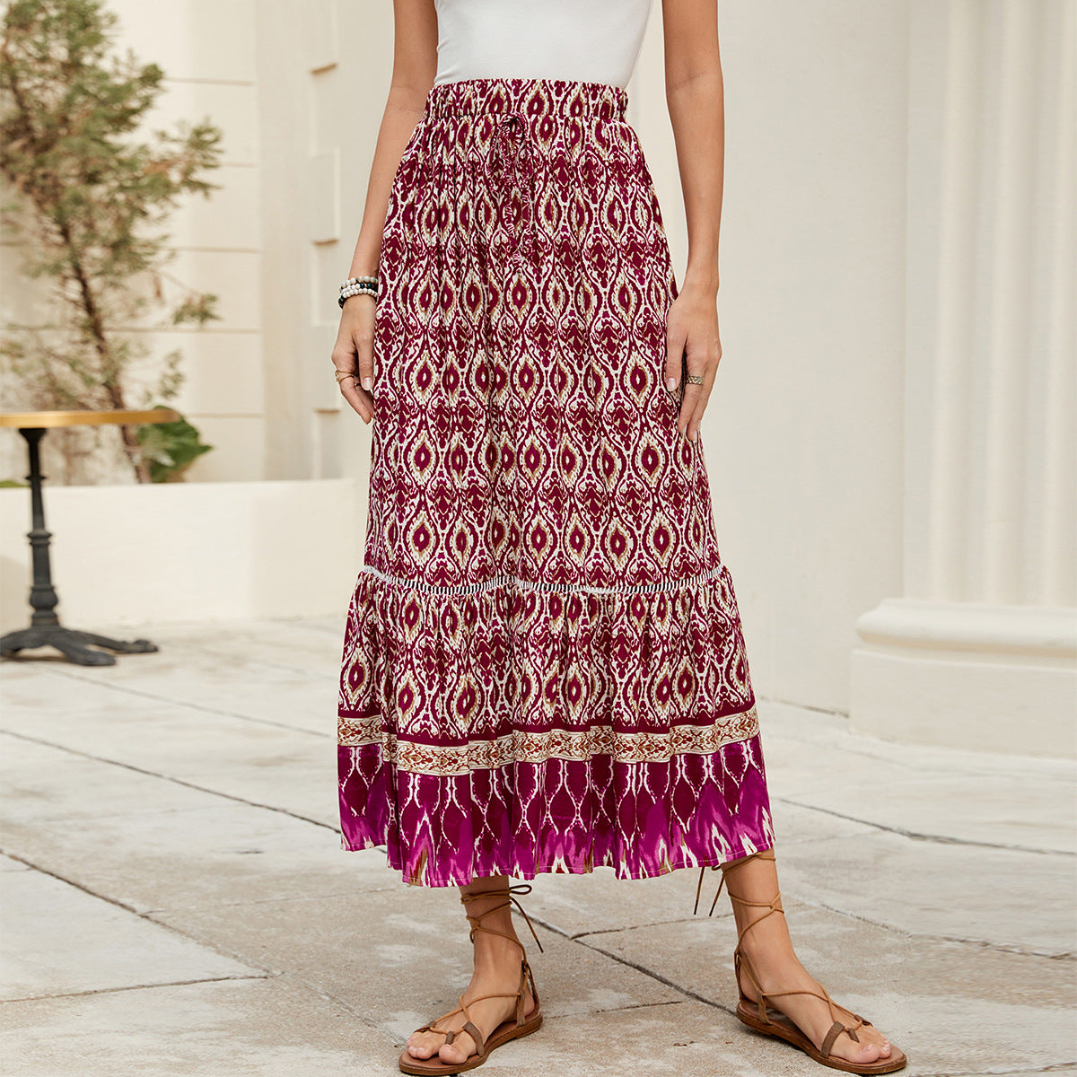 Roc Chic und Stil maxi jupe boho femme