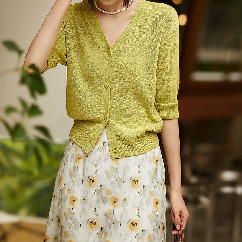 Gilet tricot à manches courtes pour femmes Chic und Stil