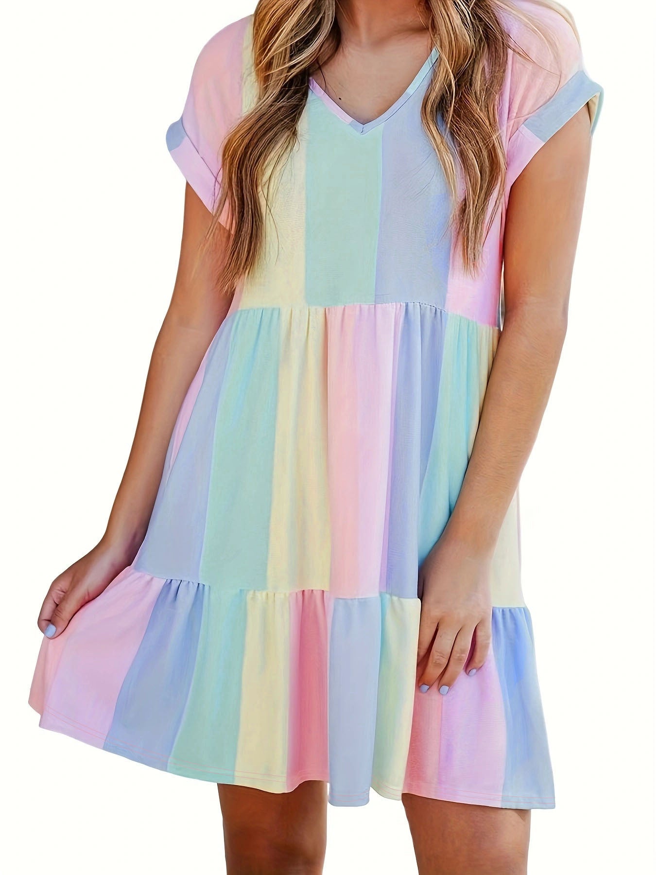 Robe évasée à volants pour dames Chic und Stil