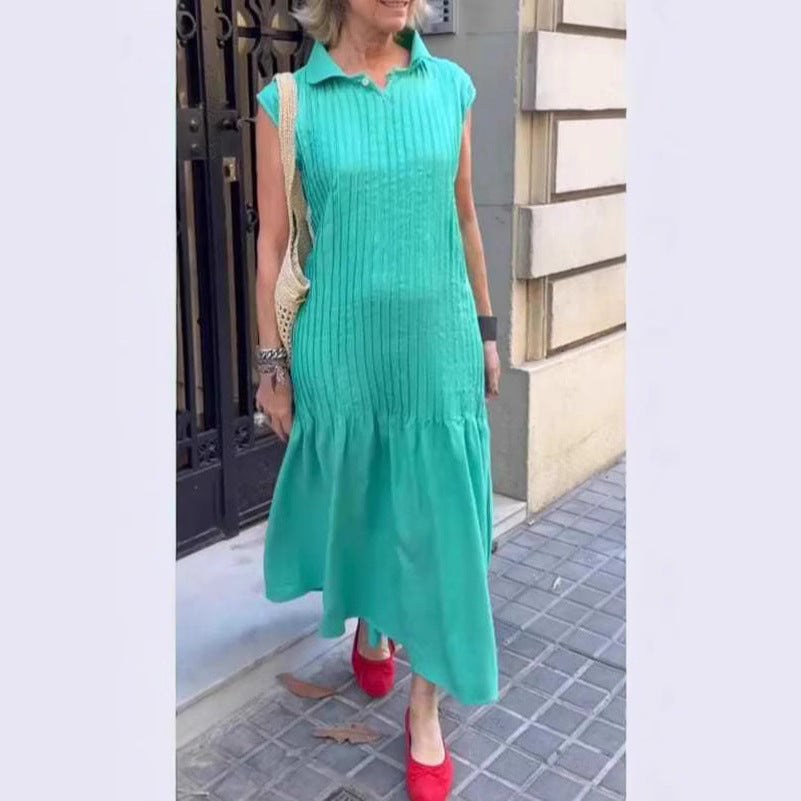 Robe polo maxi pour femmes avec coupe décontractée et texture structurée Chic und Stil