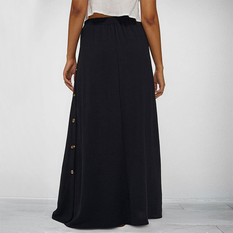 Jupe maxi taille haute femme avec détails en bouton Chic und Stil
