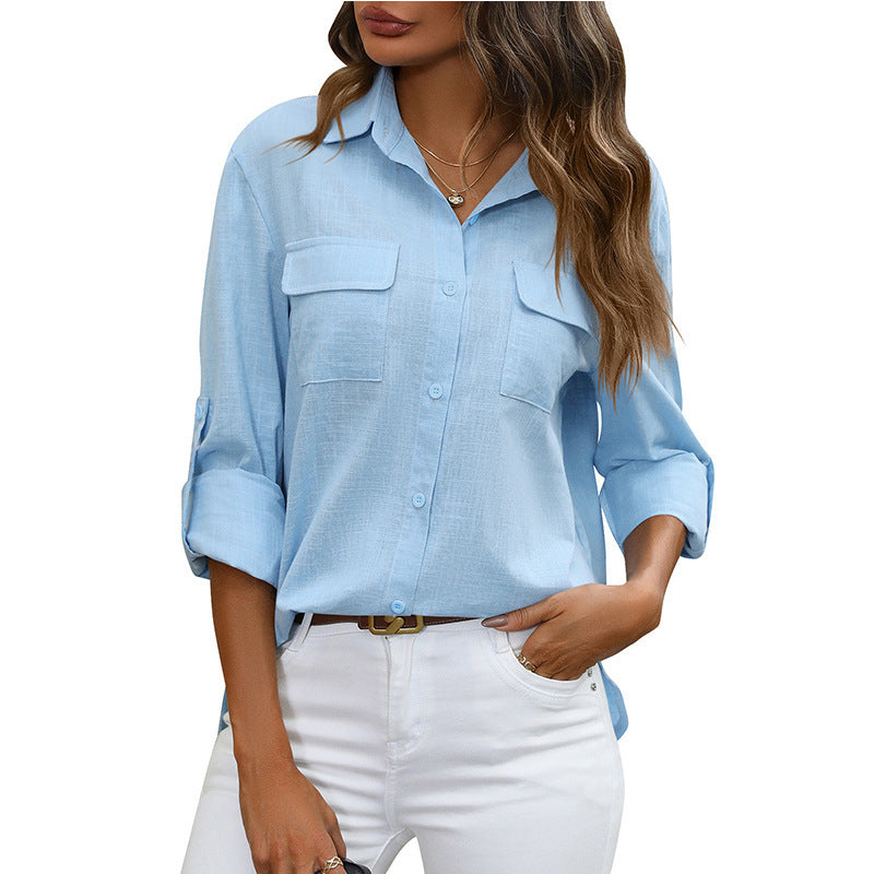 Blouse à manches longues tendance pour dames Chic und Stil
