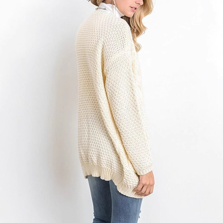 Dames Gros pull cardigan avec devant ouvert et poches pratiques Chic und Stil