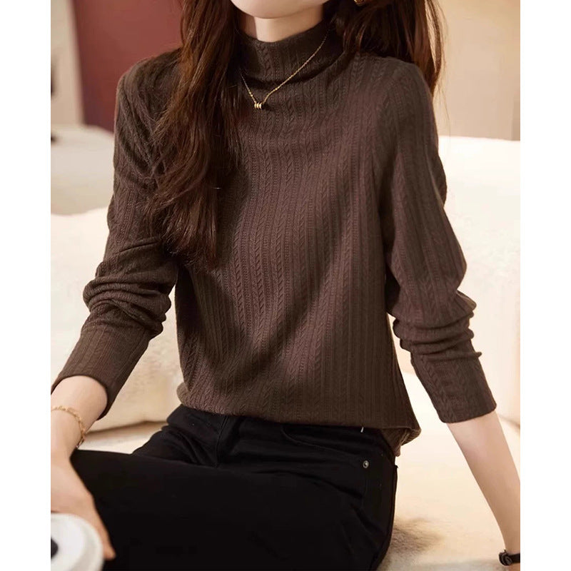 Pull torsadé à col roulé pour femmes Chic und Stil