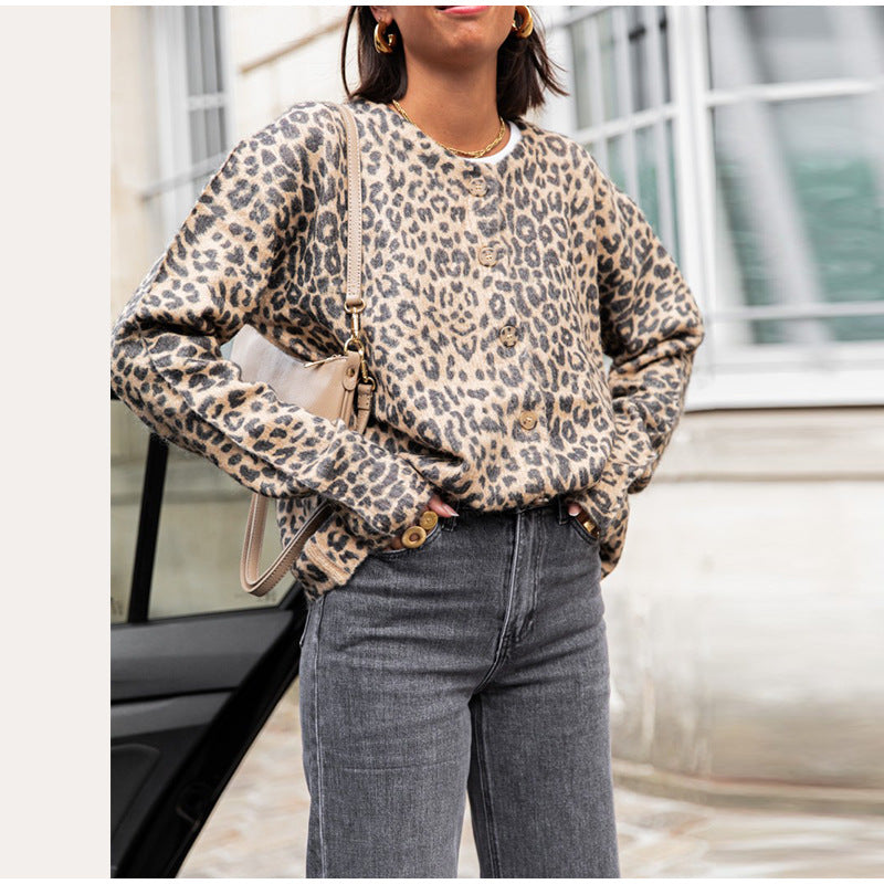 Cardigan tendance pour femmes avec motif animalier Chic und Stil