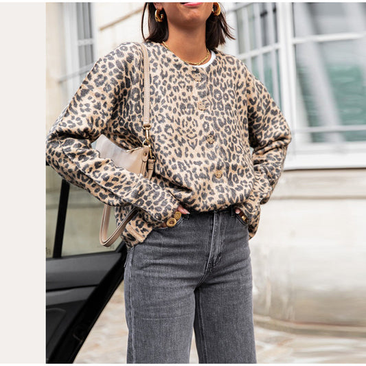 Cardigan tendance pour femmes avec motif animalier Chic und Stil