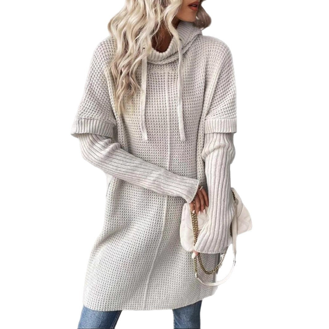 Pull à capuche pour femmes avec tricot structuré moderne Chic und Stil