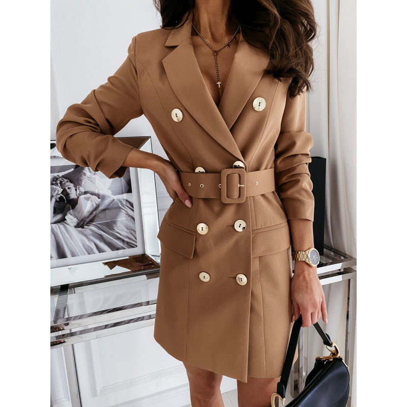 Blazer dress for women with elegant double button and fitted design Chic and Style