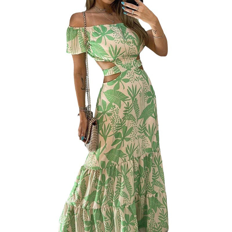 Robe Maxi à Volants Off-Shoulder pour Femmes Chic und Stil
