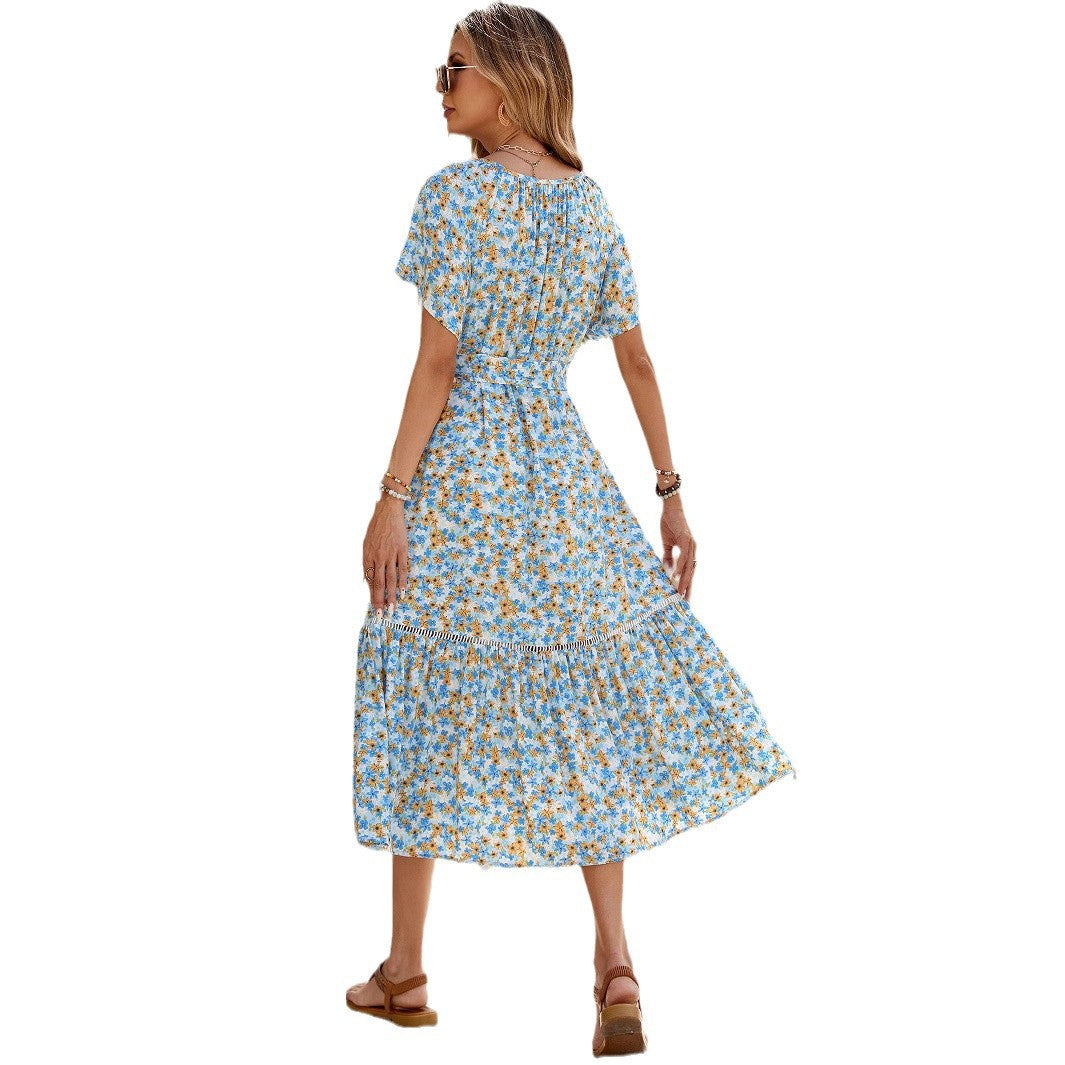 Robe maxi florale bohème pour femmes Chic und Stil