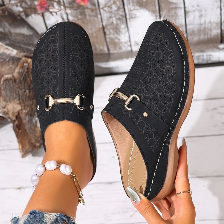 Sabots confortables pour femmes avec application florale Chic und Stil