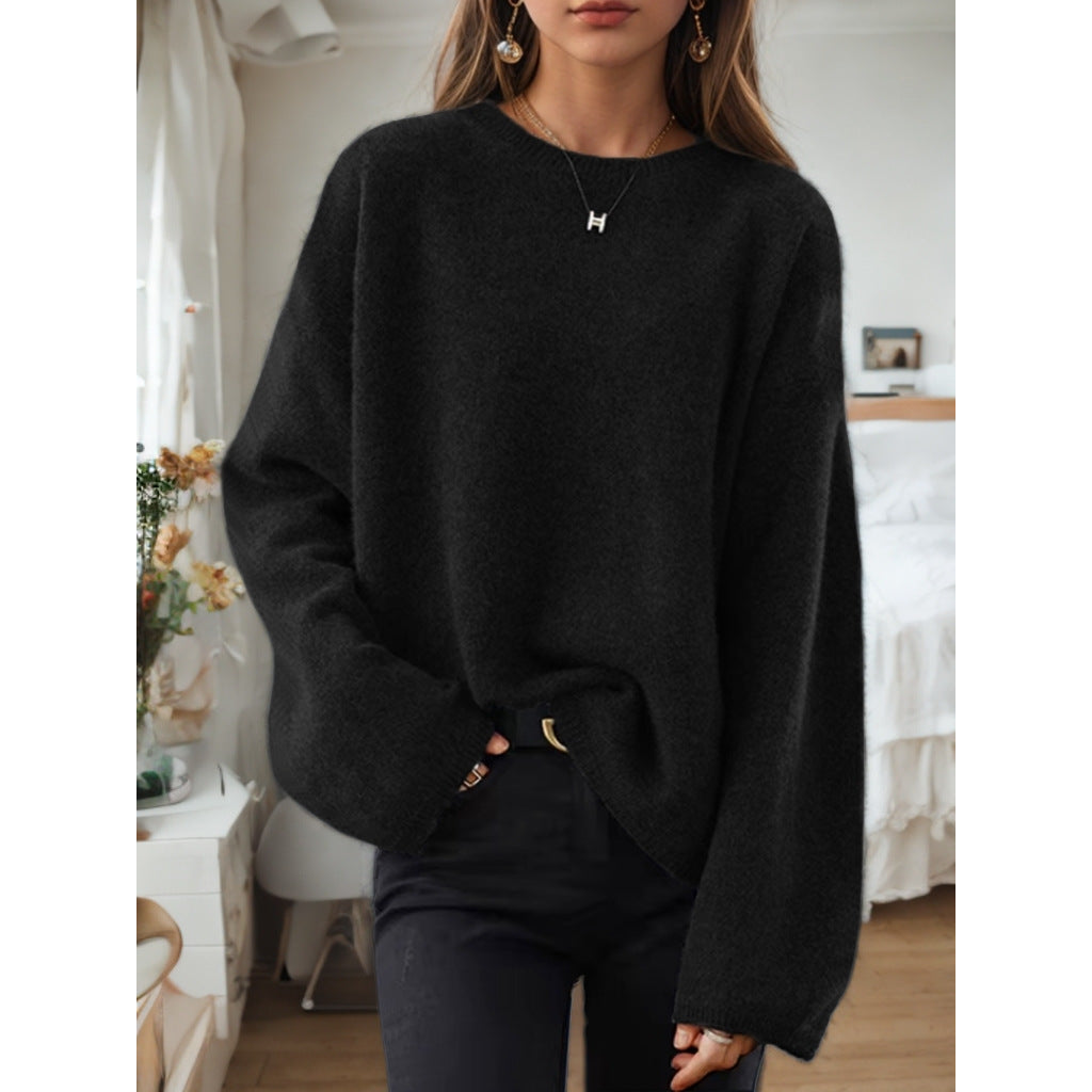 Dames Pull en tricot confortable avec coupe décontractée et manches larges Chic und Stil