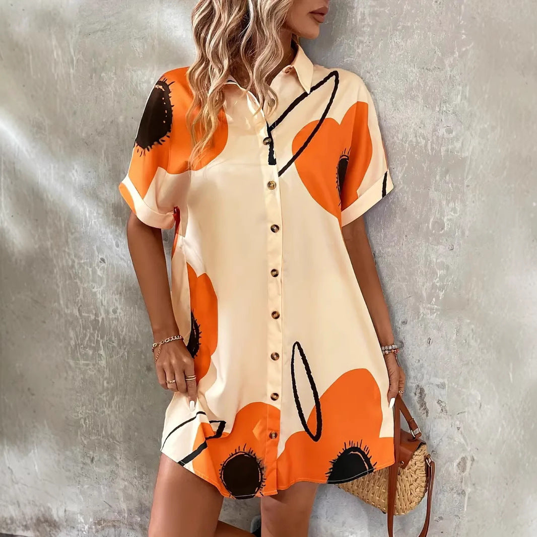 Robe shift à fleurs pour femmes Chic und Stil