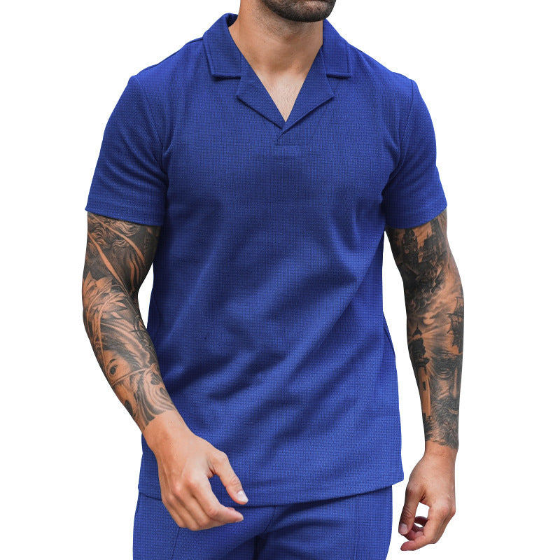 Hommes chemise élégante à manches courtes avec design texturé Chic und Stil