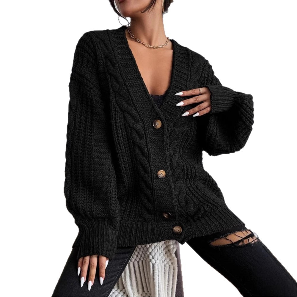 Veste en tricot épais pour femmes avec design en torsade caractéristique Chic und Stil