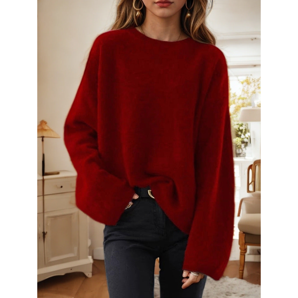 Dames Pull en tricot confortable avec coupe décontractée et manches larges Chic und Stil