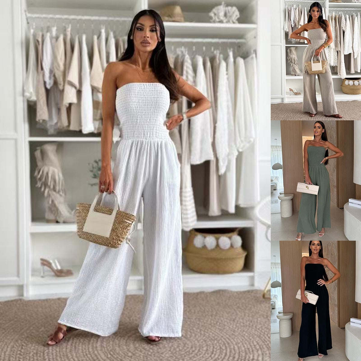 Combinaison sans bretelles pour femmes à jambes larges Chic und Stil