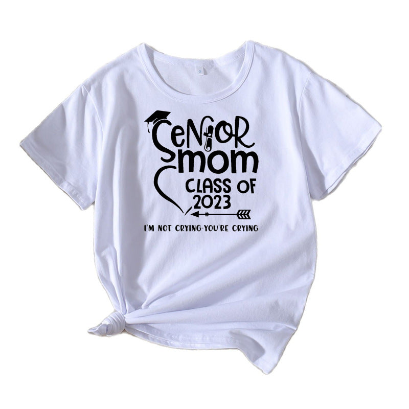 T-shirt graphique en coton pour femmes Chic und Stil