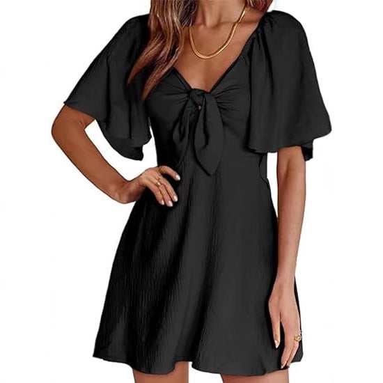 Robe d'été pour femmes avec un design de nœud élégant Chic und Stil