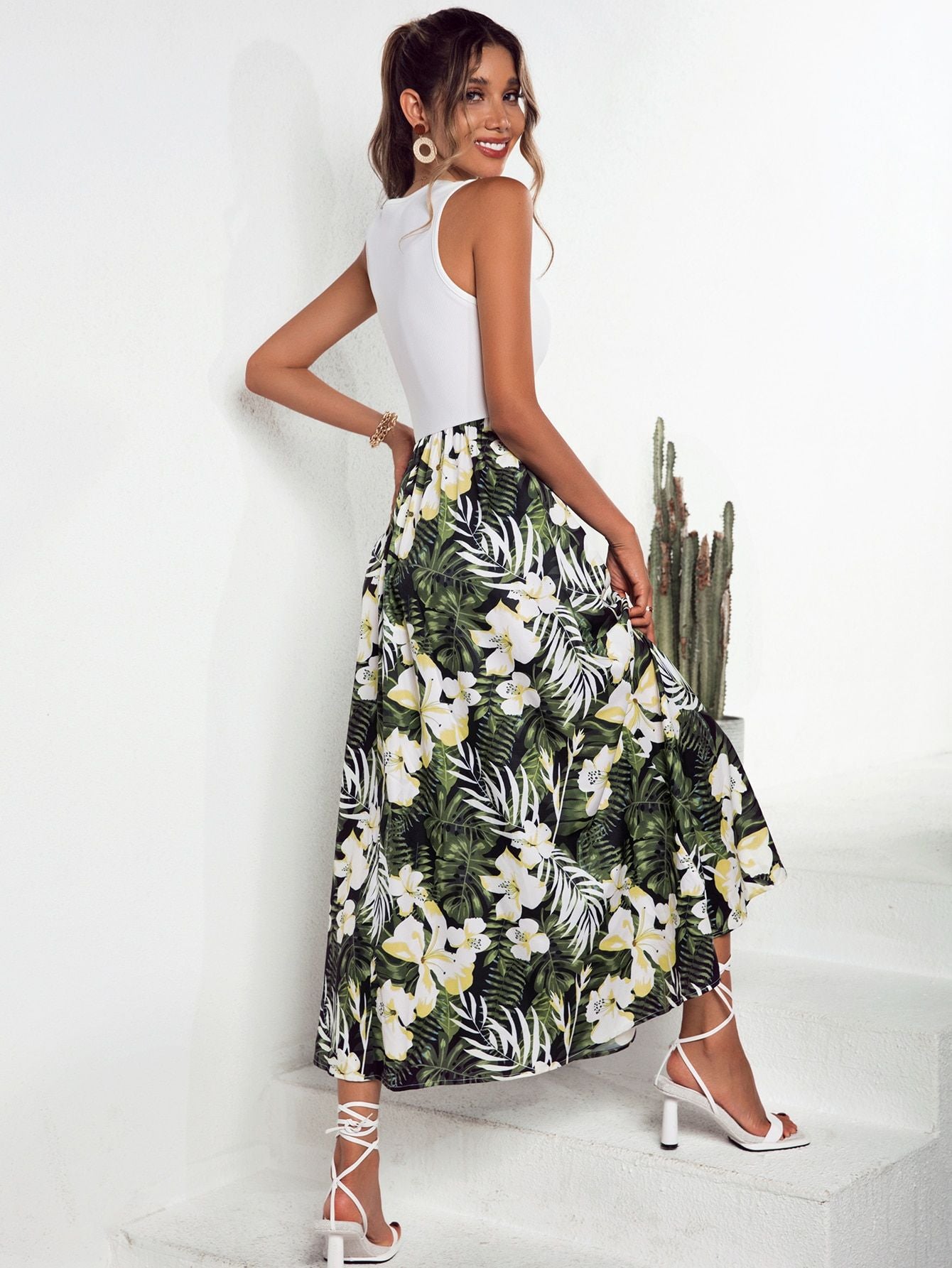 Jupes maxi pour femmes avec motif floral et coupe fluide Chic und Stil