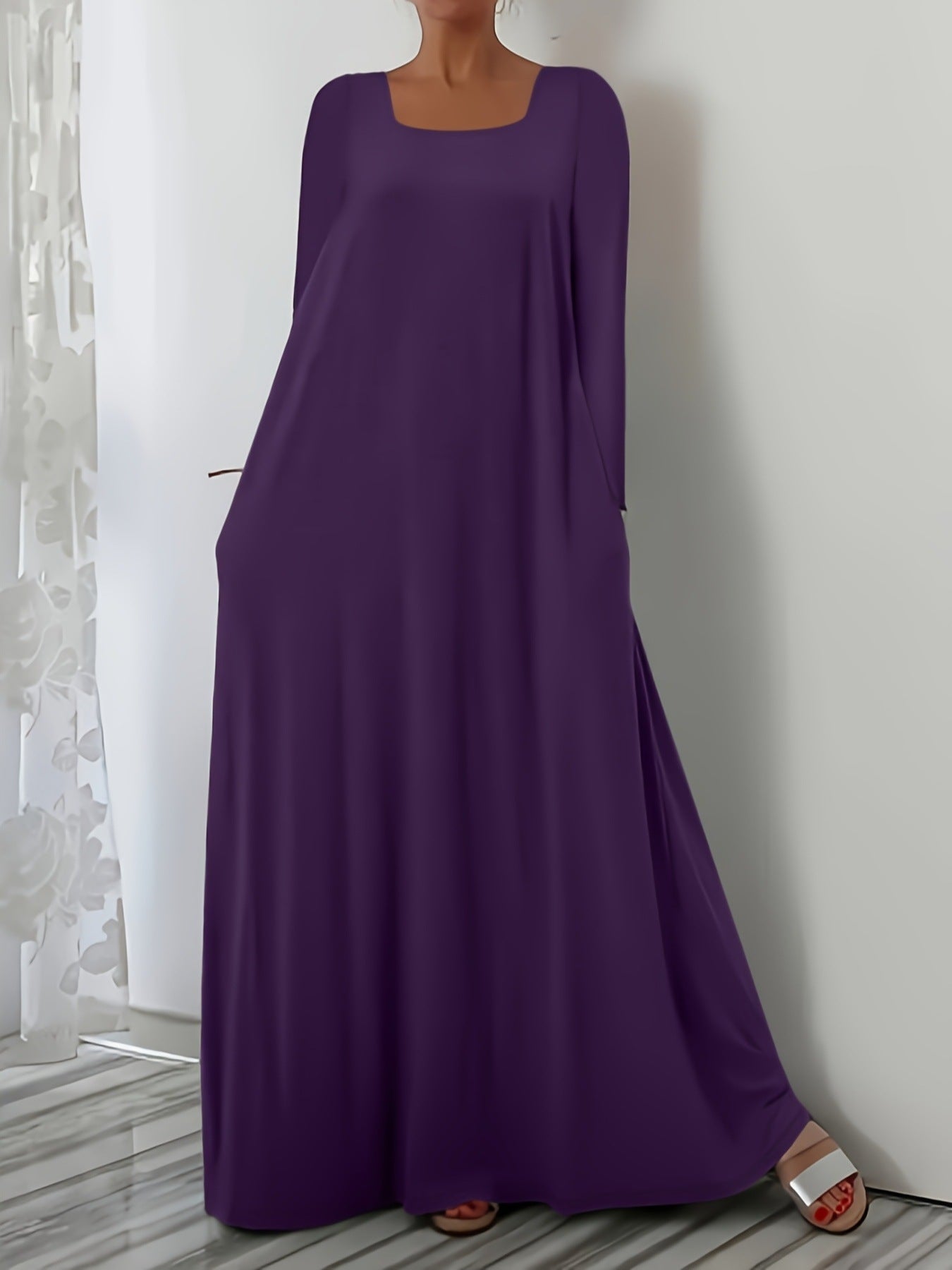 Robe maxi à coupe ample pour femmes avec poches pratiques Chic und Stil