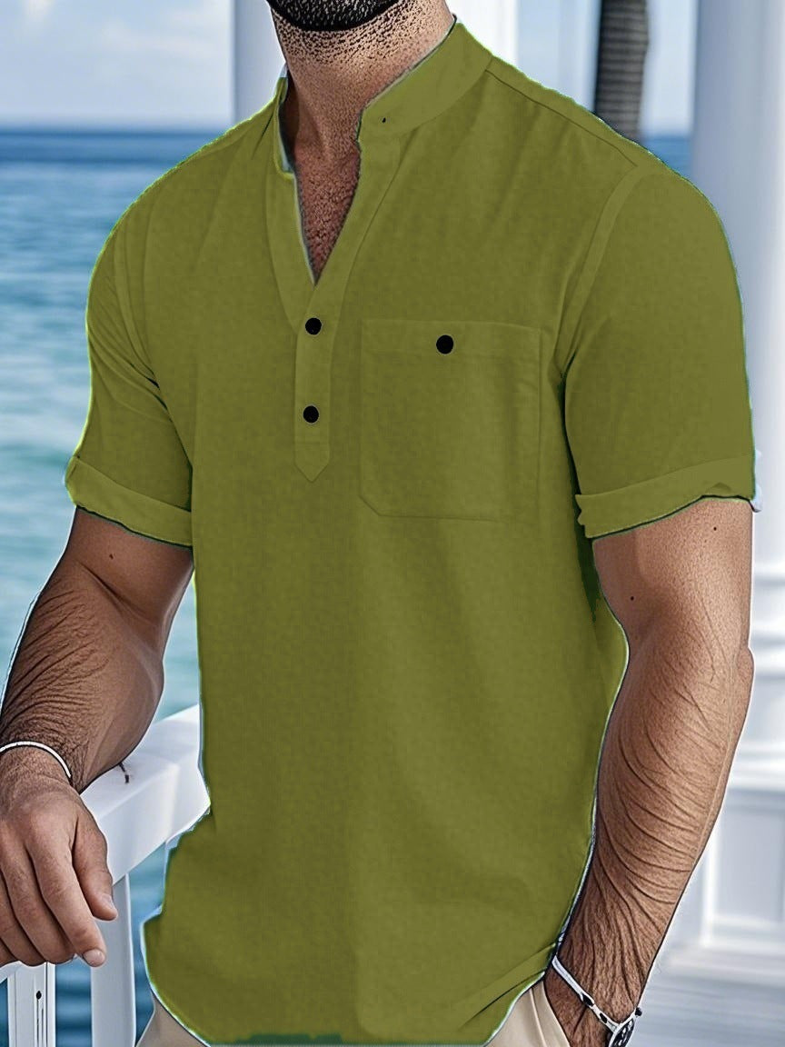 Chemise à manches courtes décontractée pour hommes avec fermeture à boutons Chic und Stil