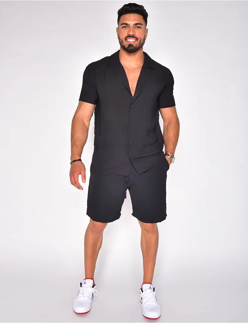 Chemise à manches courtes pour hommes Set Chic und Stil