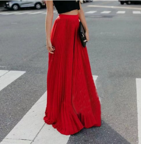 Jupe maxi plissée Chic und Stil pour femmes