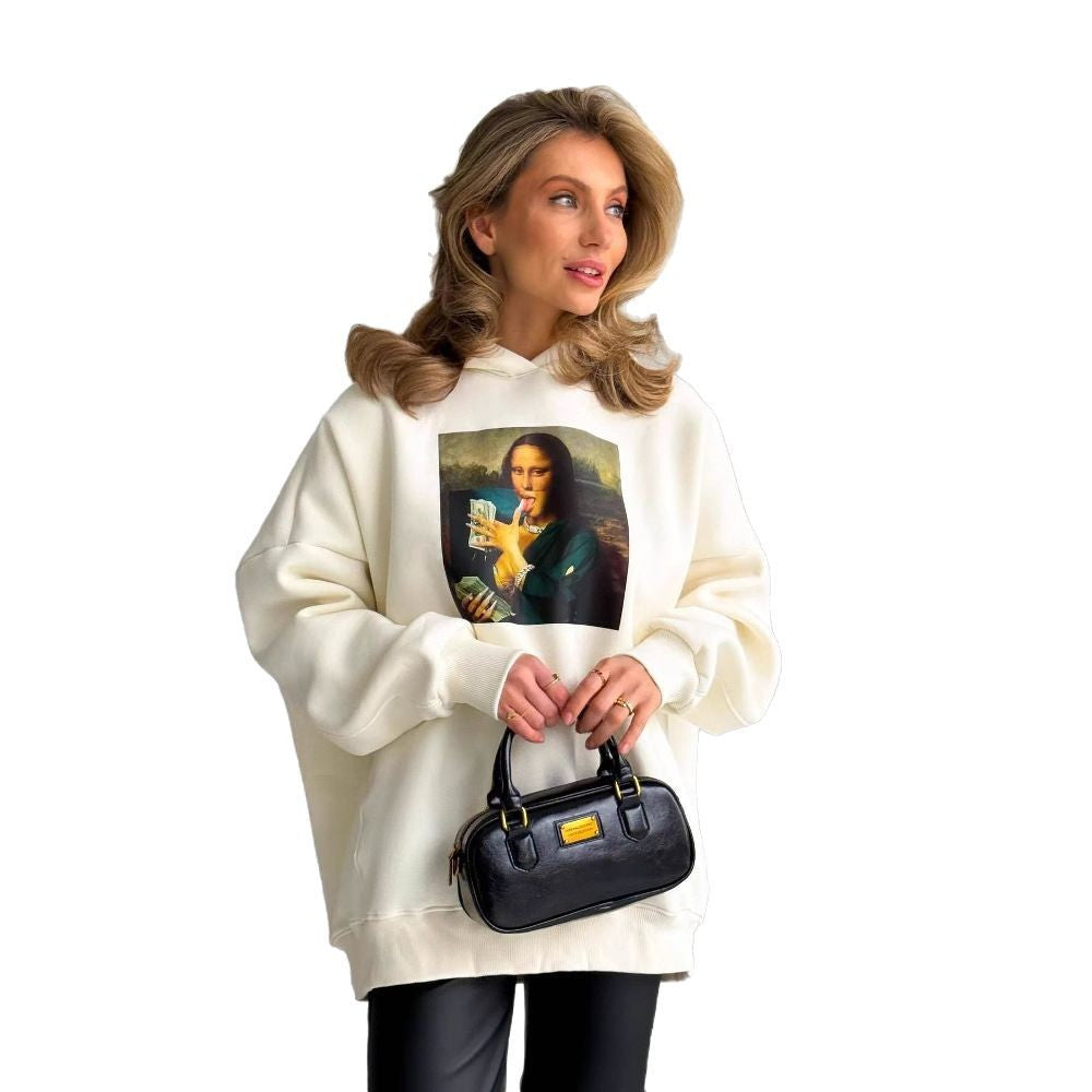 Dames Hoodie surdimensionné avec motif artistique créatif Chic und Stil