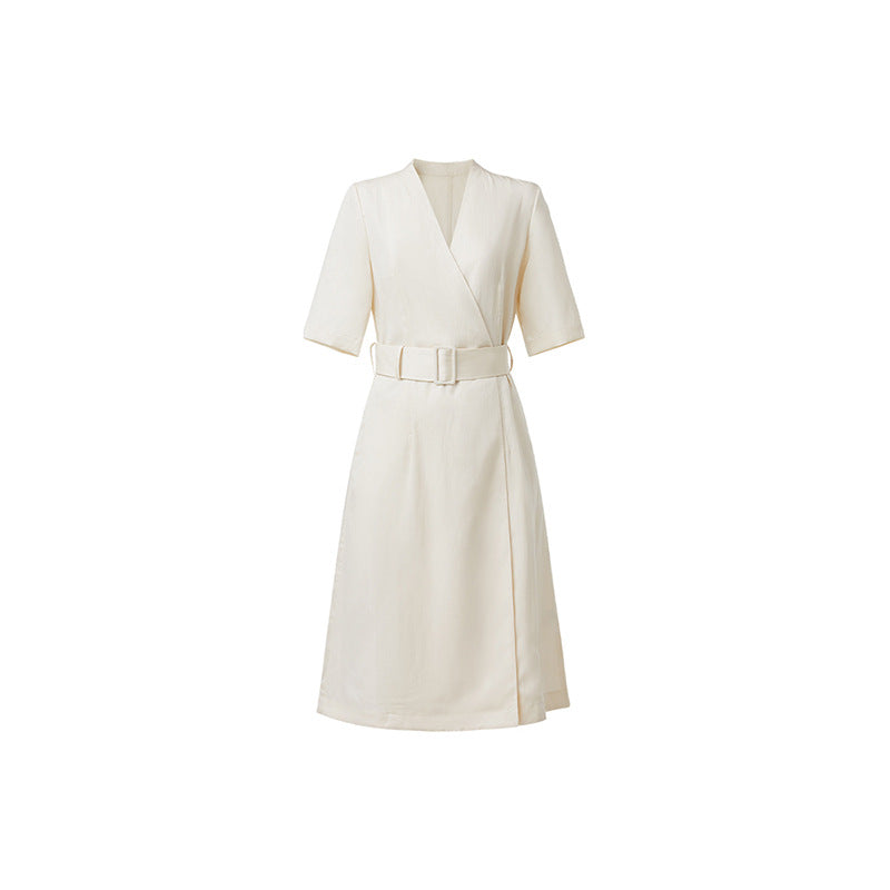 Robe midi élégante enveloppante pour femmes avec ceinture ajustable Chic und Stil