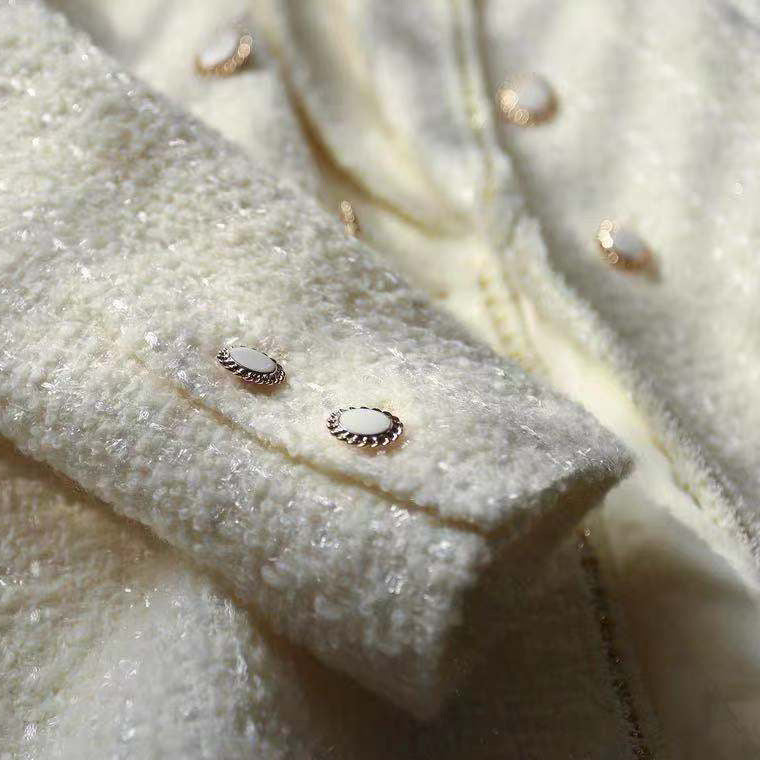 Blazer texturé élégant double boutonnage pour femmes Chic und Stil
