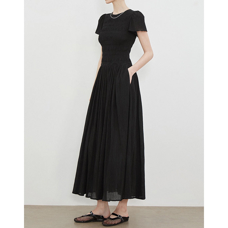 Robe maxi fluide pour femme avec manches à volants Chic und Stil