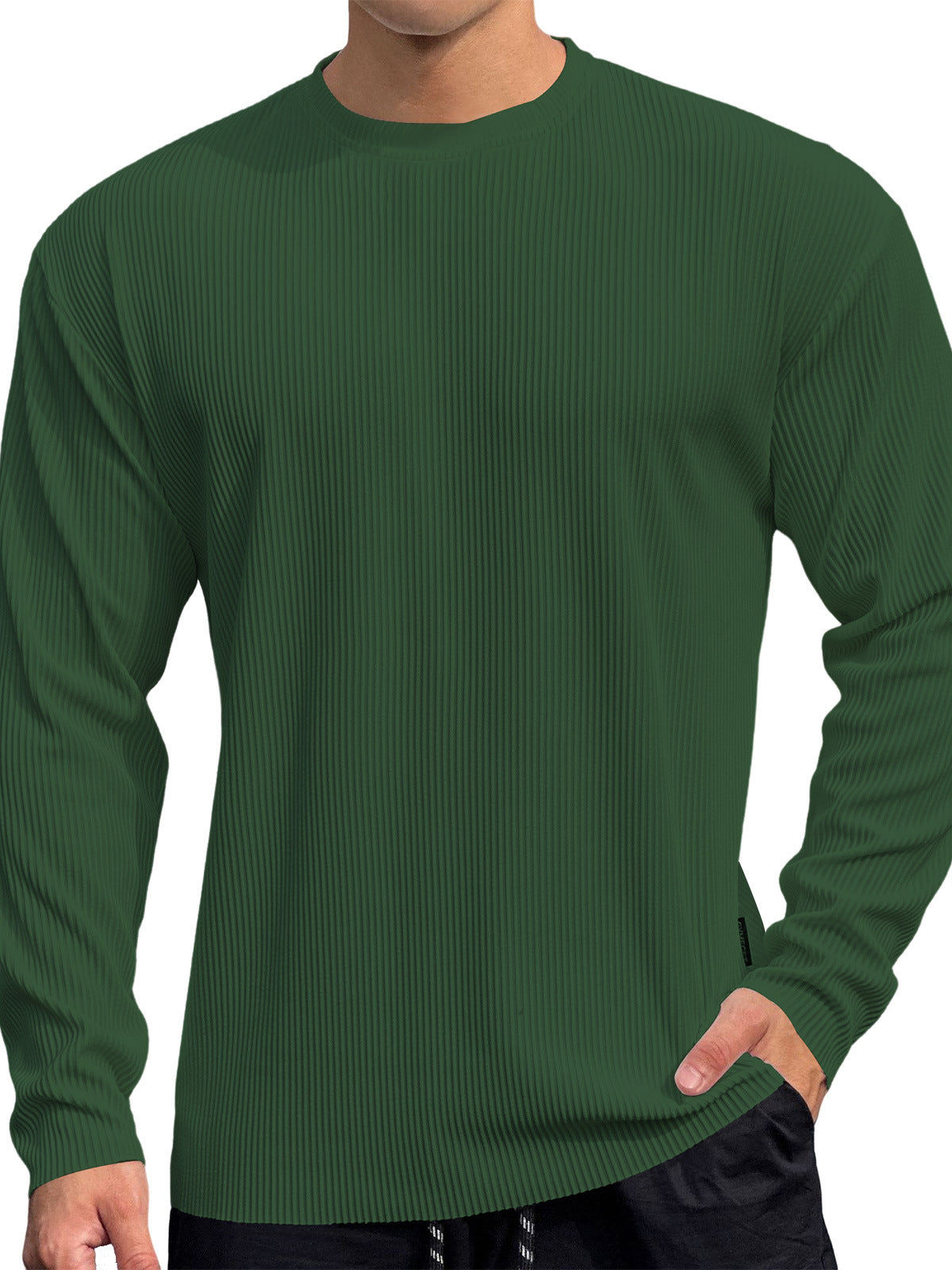 Fine knit pullover for men with textured rib pattern Chic and Style
