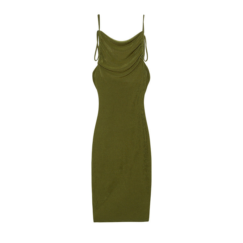 Robe moulante à volants pour femmes avec bretelles réglables Chic und Stil