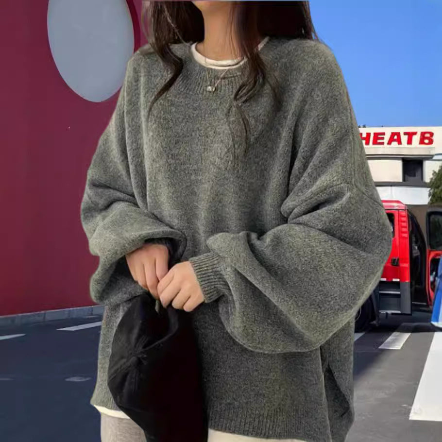 Pull tricot oversized pour femmes avec des manches bouffantes élégantes et un design moderne Chic und Stil