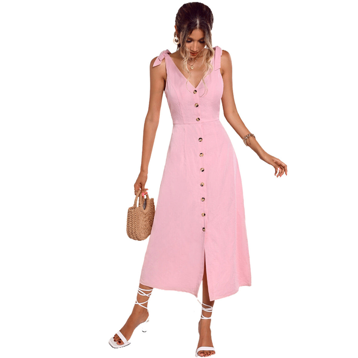 Robe blouse mi-longue pour femmes Chic und Stil