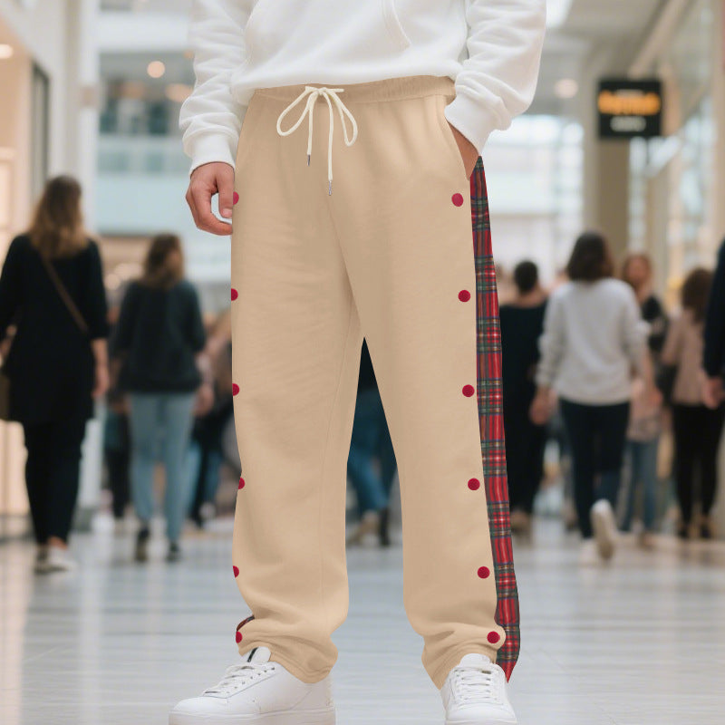 Pantalons de loisirs sportifs pour hommes avec détails à pression Chic und Stil