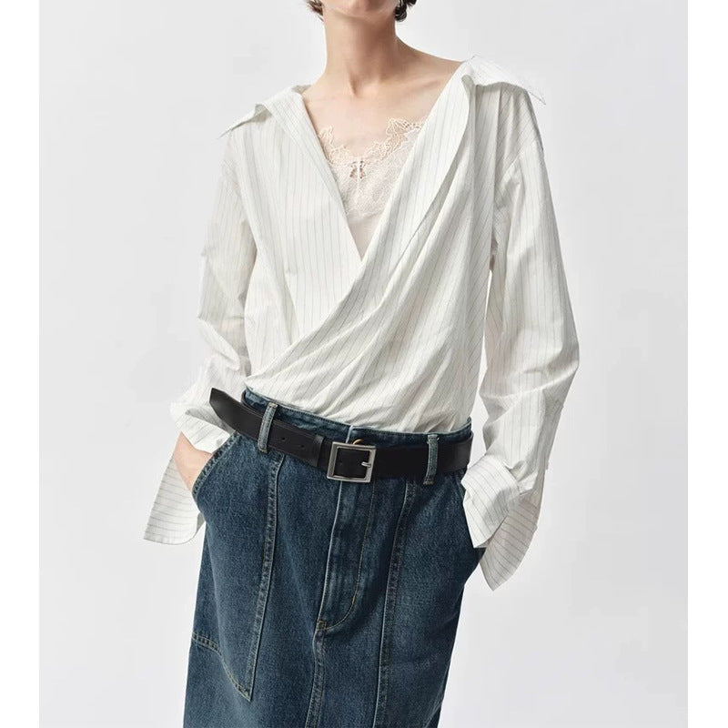Chemisier Long Sleeve Wrap Over Femme Chic und Stil
