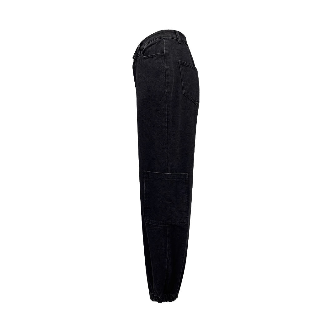 Jeans cargo dames avec élastique et poches pratiques Chic und Stil