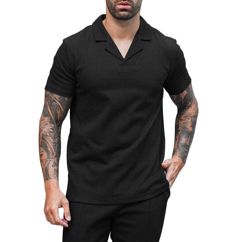 Hommes chemise élégante à manches courtes avec design texturé Chic und Stil